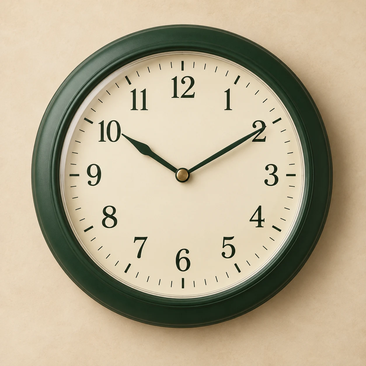 Oxford Dial Clock — Green / Cream