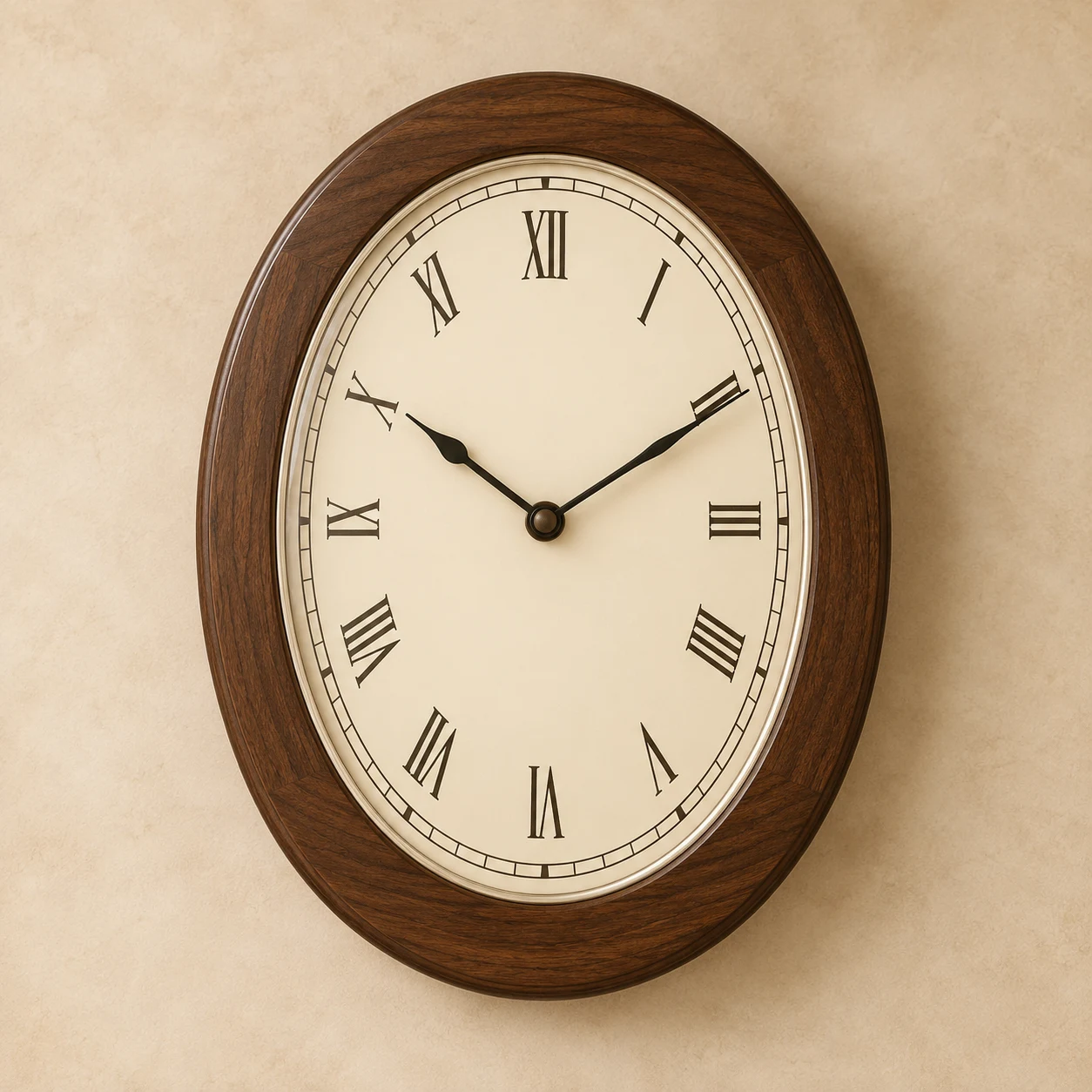 The Common Room Clock — Walnut / Cream